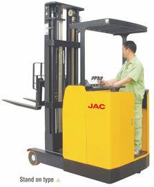 China Stehen Sie oben hoher Aufzug-Schubmaststapler-Gabelstapler ein 1 Tonnen-lärmarme maximale Aufzug-Höhe 6.2m usine